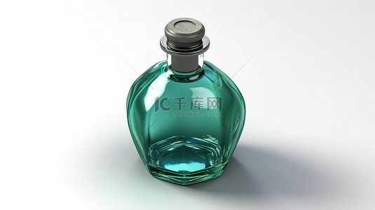 爱心香水背景图片_白色背景隔离瓶药水呈现 3D