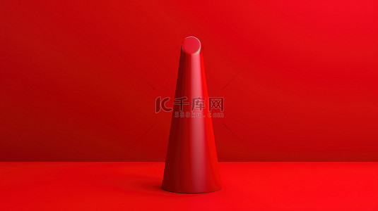 警报灯gif背景图片_带有感叹号的 3D 渲染红色背景