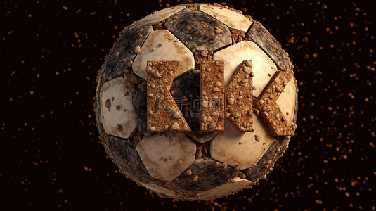 游戏纹理背景图片_足球纹理 3D 渲染创建单词“踢”