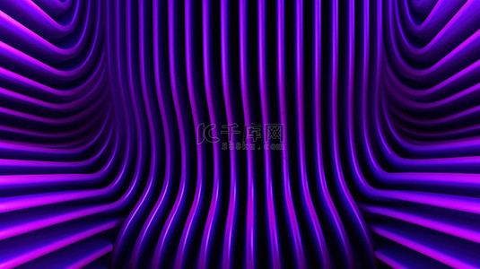 紫色线性背景图片_具有抽象渐变和几何条纹的紫色线性插图