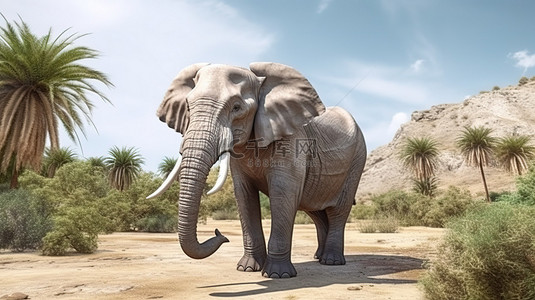 野生大象栩栩如生，成为 3D 杰作