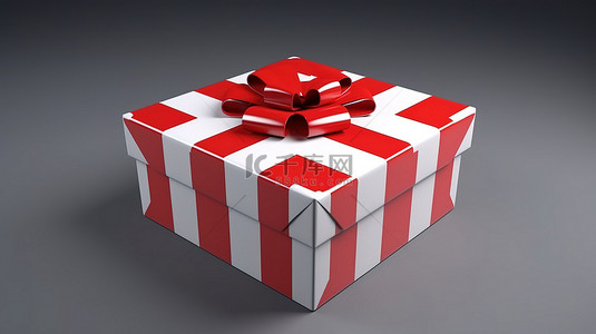 圣诞盒子背景图片_红色和白色圣诞礼品盒的节日 3D 渲染