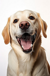 张着的嘴背景图片_一只张着嘴的狗正看着前方的镜头