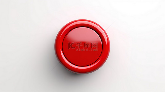 警报灯gif背景图片_3d 渲染红色按钮隔离在简单的背景上