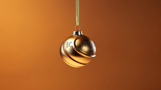 新年的礼物背景图片_圣诞节或新年的节日背景，以 3D 渲染的发光金色装饰品为特色