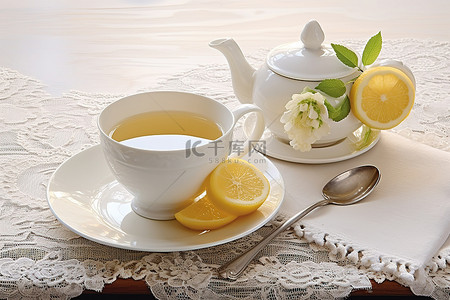 柠檬茶柠檬背景图片_柠檬白茶终极免疫系统兴奋剂