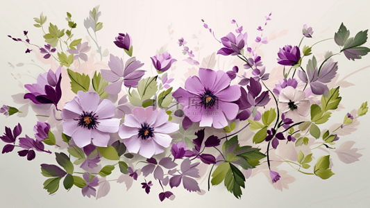 马赛克紫色北京背景图片_花朵紫色平面