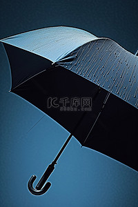天气雨背景图片_一把伞站在雨中