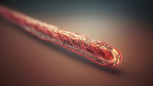外科手术背景图片_使用 3D 渲染技术可视化球囊血管成形术的支架或导管
