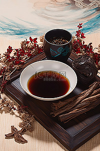 碗装黑芝麻背景图片_茶 咖啡 tatuazul 米酒 凉茶 黑芝麻