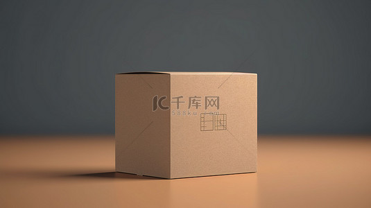 用于产品展示的盒子包装的 3D 渲染模型