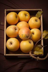 一盘苹果背景图片_木托盘中的一盘苹果
