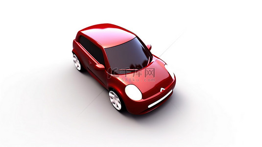 出租车图标背景图片_以 3d 呈现的白色背景上的时尚汽车图标