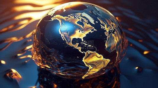 NASA 的欧洲和非洲 3D 渲染石油市场业务与地球地球和石油工业中的原油流的交集