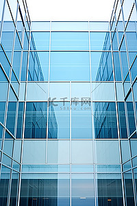 商务大楼背景图片_大型玻璃墙商务大楼