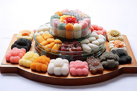 宫西达也背景图片_桌面上有许多不同种类的甜点