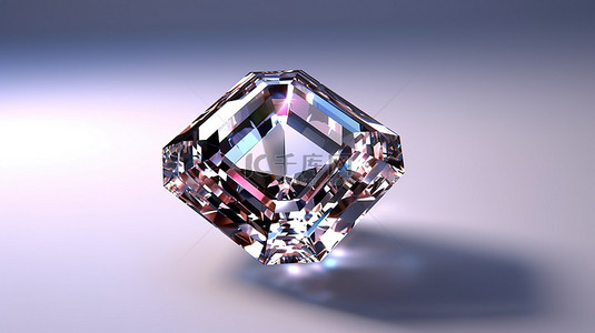 令人惊叹的 3D 渲染中的上丁切工钻石