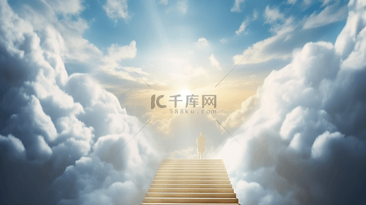 天国台阶天堂之路梦幻广告背景