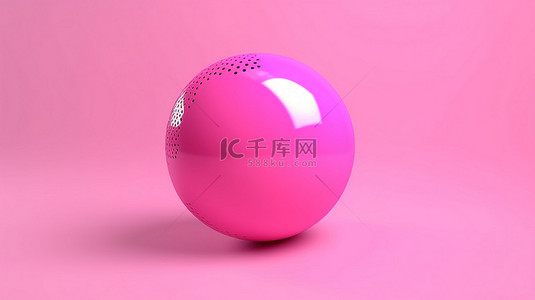 孤立背景下粉红色聊天气泡的在线通信概念 3D 渲染