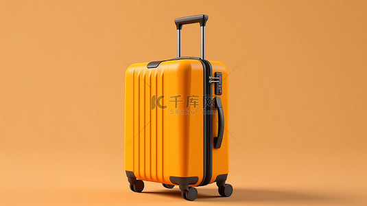旅行包海报背景图片_现代手提箱设计样机 3D
