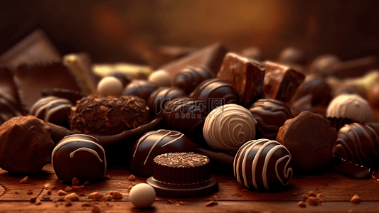 甜品美食背景背景图片_巧克力糖果背景