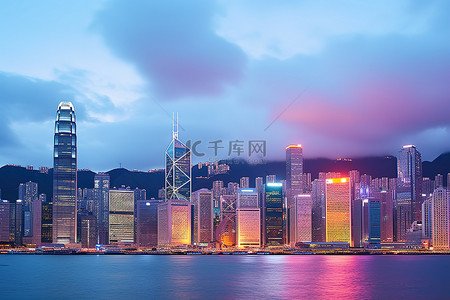 香港路灯背景图片_香港