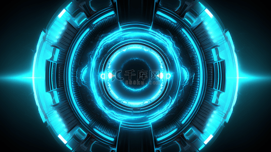 蓝色科技光束背景图片_科技蓝色科幻引擎背景