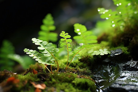 茂密植物背景图片_楠努普里悬崖上茂密的蕨类植物