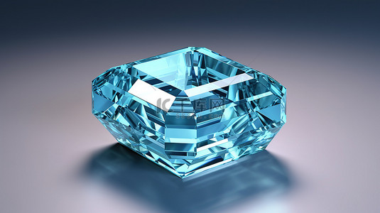 阿斯哈图石林背景图片_阿斯彻切工海蓝宝石宝石令人惊叹的 3D 渲染
