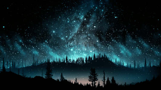 蓝色的星空背景背景图片_美丽的夜晚背景闪烁星星