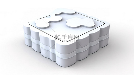 云服务背景背景图片_白色背景上基于云的存储数据同步和备份的 3D 渲染