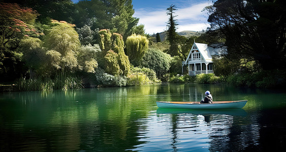 独木舟背景图片_清澈的鳟鱼河上的独木舟之旅