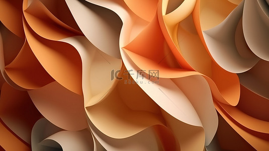 形式设计背景图片_浅色调抽象 3D 纸质形式