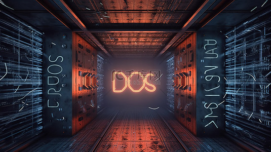 了解 DDoS 攻击对计算机系统的影响 技术隧道中 DDoS 铭文的 3D 可视化