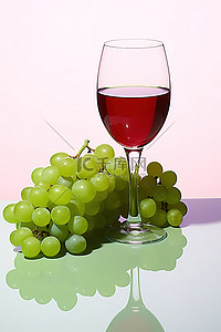 甜甜的葡萄背景图片_葡萄旁边的酒杯