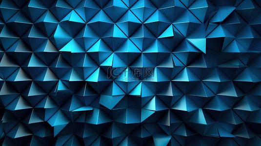 3D 插图中的蓝色钻石图案是单色背景上的一组方形设计