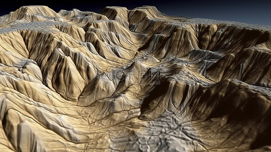 3d 渲染中沉积山的层状地形