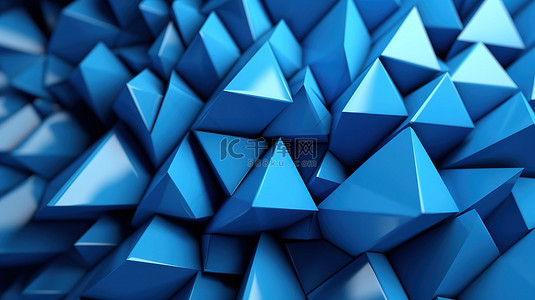 壁纸深色背景图片_蓝色背景上三角棱镜的 3d 渲染