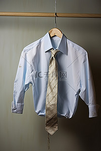 白衬衫背景图片_白衬衫连衣裙衬衫和领带