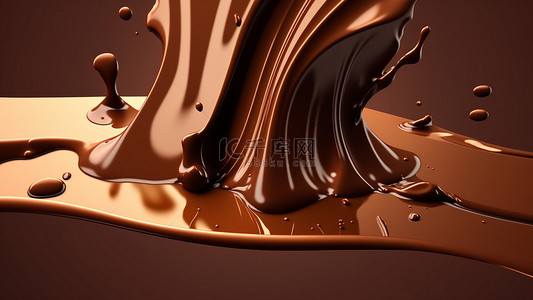 甜品食品背景图片_巧克力甜品融化背景