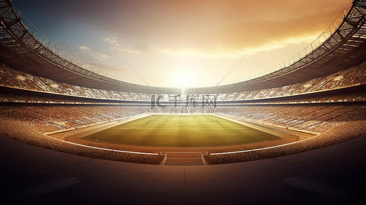 体育场比赛背景图片_3d 可视化中的体育场背景