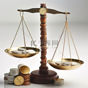 硬币在秤上保持平衡，硬币在侧面