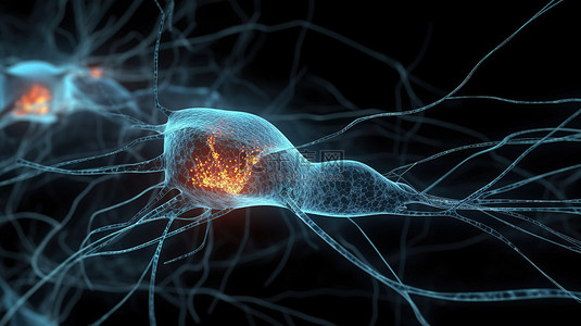 上台紧张背景图片_通过 3D 渲染可视化神经元细胞的复杂性