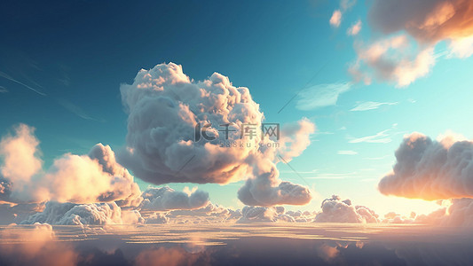 彩色祥云纹背景图片_天空梦幻云层块状云