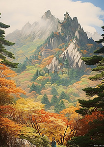 kijinomi山景，右侧有山，左侧有山