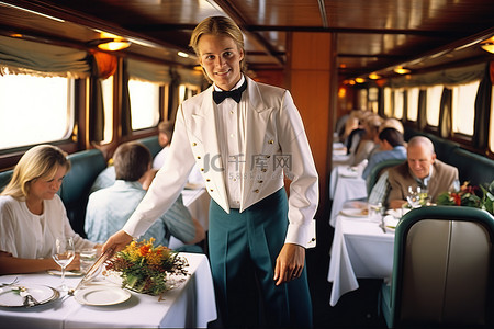 就餐背景图片_dytopia的豪华火车食客的圣克鲁斯加勒比美食餐饮