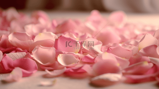 粉色花瓣鲜花装饰图案
