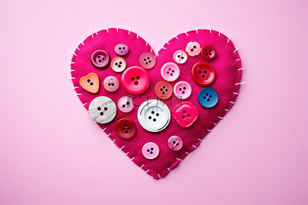 一颗粉红色的心形心，一侧有按钮