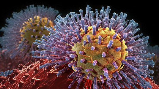大猪背景图片_H1N1 流感病毒也称为猪流感的传染性生物流行 3D 渲染