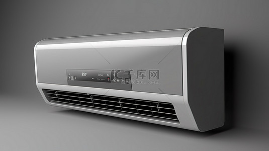 免费个人简历背景图片_在 3d 中说明的灰色背景上的现代空调机组